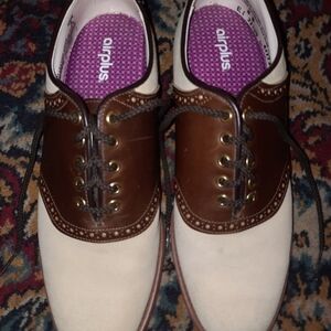Men's Brown and Cream Oxford Shoes